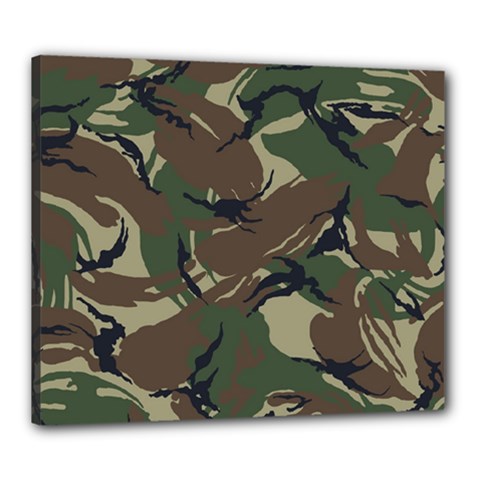 Camouflage Pattern Fabric Canvas 24  x 20  (Stretched)