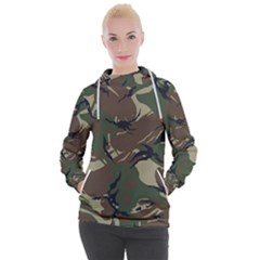 Camouflage Pattern Fabric Women s Hooded Pullover