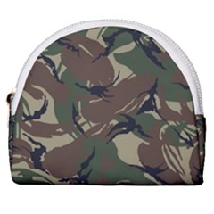 Camouflage Pattern Fabric Horseshoe Style Canvas Pouch