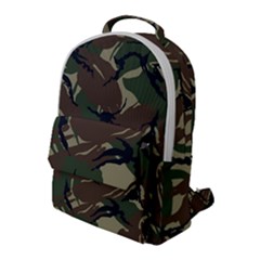 Camouflage Pattern Fabric Flap Pocket Backpack (Large)