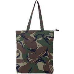 Camouflage Pattern Fabric Double Zip Up Tote Bag