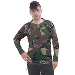 Camouflage Pattern Fabric Men s Pique Long Sleeve T-Shirt