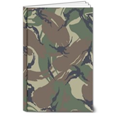 Camouflage Pattern Fabric 8  X 10  Hardcover Notebook