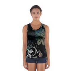 Flower Abstract Desenho Sport Tank Top 