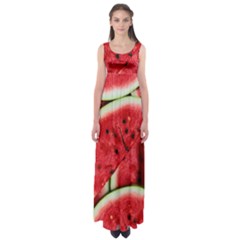 Watermelon Fruit Green Red Empire Waist Maxi Dress