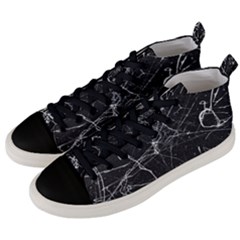 Black & White Men s Mid-top Canvas Sneakers by helloshirt