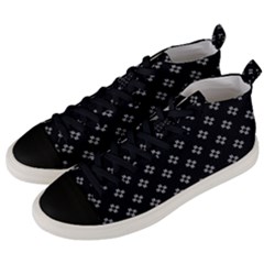 Black & White Men s Mid-top Canvas Sneakers by helloshirt