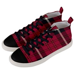 Black & Red  Men s Mid-top Canvas Sneakers by helloshirt