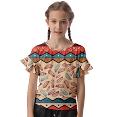 Ethnic-tribal-pattern-background Kids  Cut Out Flutter Sleeves