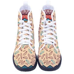 Ethnic-tribal-pattern-background Women s High-top Canvas Sneakers by Apen