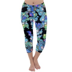 Chromatic Creatures Dance Wacky Pattern Capri Winter Leggings  by dflcprintsclothing