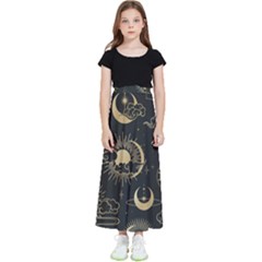 Star Colorful Christmas Abstract Kids  Flared Maxi Skirt by Ndabl3x