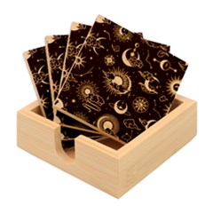 Star Colorful Christmas Abstract Bamboo Coaster Set by Ndabl3x