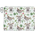 Seamless Pattern With Cute Sloths Canvas Cosmetic Bag (XXL) View1