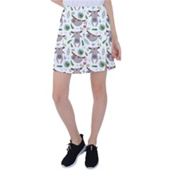 Seamless Pattern With Cute Sloths Tennis Skirt by Ndabl3x