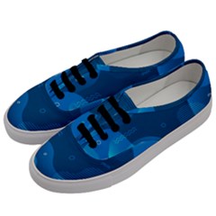 Abstract Classic Blue Background Men s Classic Low Top Sneakers by Ndabl3x