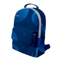 Abstract Classic Blue Background Flap Pocket Backpack (large) by Ndabl3x