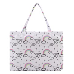 Cute Art Print Pattern Medium Tote Bag by Ndabl3x