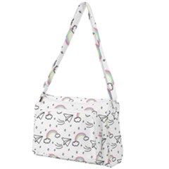 Cute Art Print Pattern Front Pocket Crossbody Bag