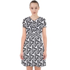 Soft Pattern Repeat Monochrome Adorable In Chiffon Dress