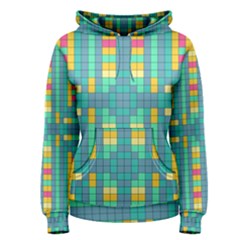 Checkerboard Squares Abstract Art Women s Pullover Hoodie