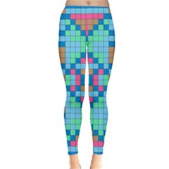 Checkerboard Square Abstract Everyday Leggings 