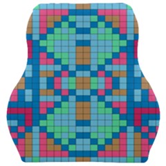 Checkerboard Square Abstract Car Seat Velour Cushion 