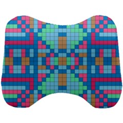 Checkerboard Square Abstract Head Support Cushion