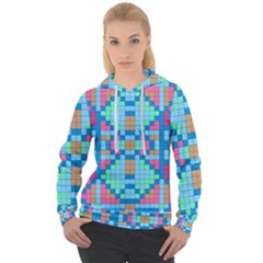 Checkerboard Square Abstract Women s Overhead Hoodie