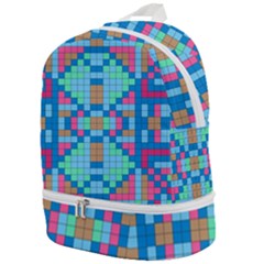 Checkerboard Square Abstract Zip Bottom Backpack