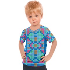 Checkerboard Square Abstract Kids  Sports T-Shirt