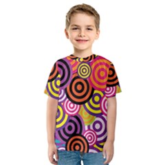 Abstract Circles Background Retro Kids  Sport Mesh T-shirt