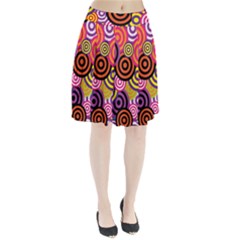 Abstract Circles Background Retro Pleated Skirt