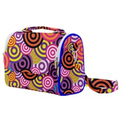 Abstract Circles Background Retro Satchel Shoulder Bag