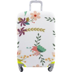 Floral Backdrop Pattern Flower Luggage Cover (large)