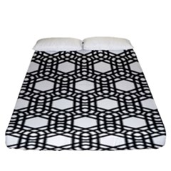 Geometric Floral Curved Shape Motif Fitted Sheet (king Size)