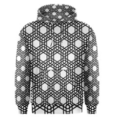 Geometric Floral Curved Shape Motif Men s Core Hoodie by Ravend