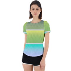 Pattern Banner Background Dot Set Back Cut Out Sport T-shirt