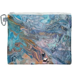 Abstract Delta Canvas Cosmetic Bag (xxxl) by kaleidomarblingart