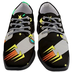 Planet Rocket Space Stars Women Heeled Oxford Shoes