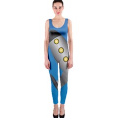 Rocket Spaceship Space Travel Nasa One Piece Catsuit by Ravend