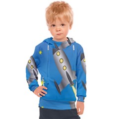 Rocket Spaceship Space Travel Nasa Kids  Hooded Pullover by Ravend