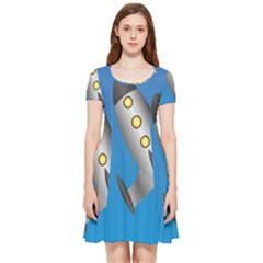 Rocket Spaceship Space Travel Nasa Inside Out Cap Sleeve Dress