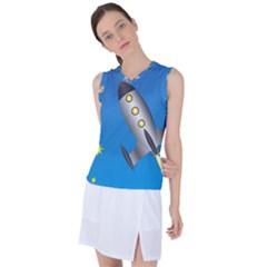 Rocket Spaceship Space Travel Nasa Women s Sleeveless Sports Top by Ravend