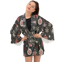 Christmas Decoration Winter Xmas Long Sleeve Kimono