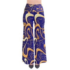 Squiggly Lines Blue Ombre So Vintage Palazzo Pants