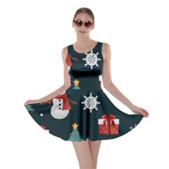 Snowmen Christmas Trees Skater Dress