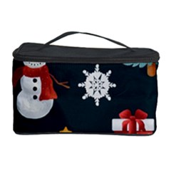 Snowmen Christmas Trees Cosmetic Storage Case