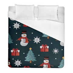 Snowmen Christmas Trees Duvet Cover (full/ Double Size)