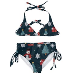 Snowmen Christmas Trees Kids  Classic Bikini Set